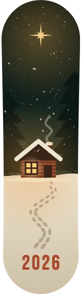 Diseño de skate «Navidad · Cabaña en el bosque»: Navidad, Invierno, Regalo, Casa, Nieve, Pino