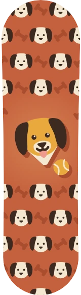 Diseño de skate «Perros · Papel de regalo»: Mascotas, Perro, Regalo, Animales, Patrón, Ilustración