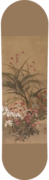Diseño de skate «Arte japonés · Flores de verano»: Arte clásico, Arte japonés, Dominio público, Museo, Flores, Plantas