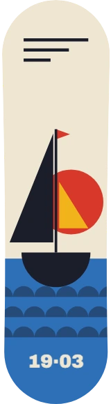 Diseño de skate «Día del Padre · Velero Bauhaus»: Día del Padre, Familia, Regalo, Barco, Mar, Sol