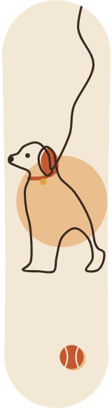 Diseño de skate «Perros · Retrato a una línea»: Mascotas, Perro, Regalo, Animales, Líneas, Minimal