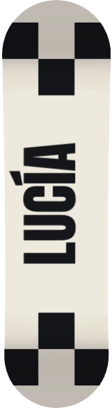 Diseño de skate «Nombre · Damero»: Texto