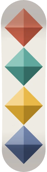Diseño de skate «Origami»: Minimal, Abstracto