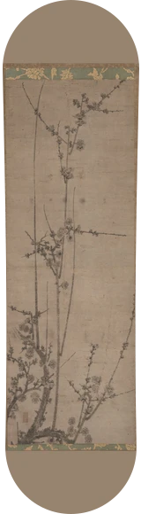 Diseño de skate «Arte oriental · Ciruelo en flor»: Arte clásico, Arte japonés, Dominio público, Museo, Flores, Árboles