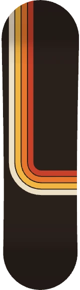 Diseño de skate «Curva»: Minimal, Abstracto
