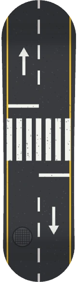 Diseño de skate «Paso de cebra»: Ciudad