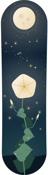 Diseño de skate «Día de la Madre · Flor de luna»: Día de la Madre, Familia, Regalo, Flores, Luna, Noche