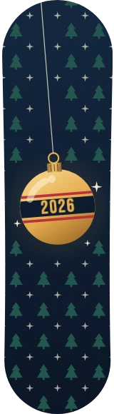 Diseño de skate «Navidad · Papel de regalo con bola»: Navidad, Invierno, Regalo, Árbol de Navidad, Patrón, Estrellas