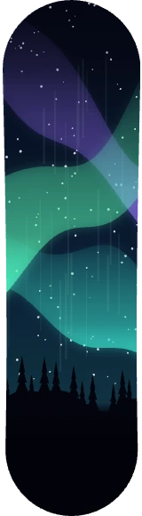 Diseño de skate «Aurora boreal»: Naturaleza