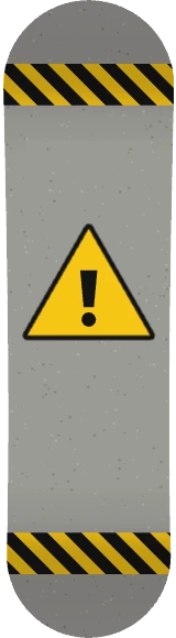 Diseño de skate «Precaución»: Ciudad