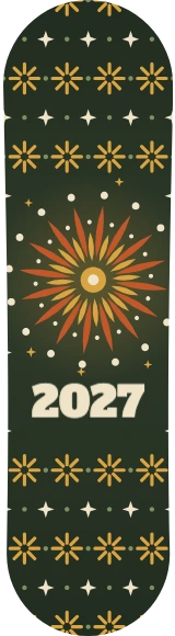 Diseño de skate «Año Nuevo · Papel de fuegos»: Año Nuevo, Fiesta, Regalo, Fuegos artificiales, Números, Patrón