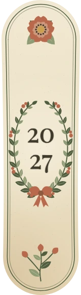 Diseño de skate «Graduación · Corona de laurel 2027»: Graduación, Regalo, Números, Hojas, Flores, Plantas