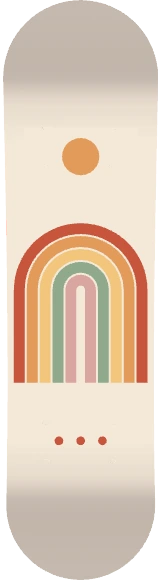 Diseño de skate «Arcos»: Minimal, Abstracto