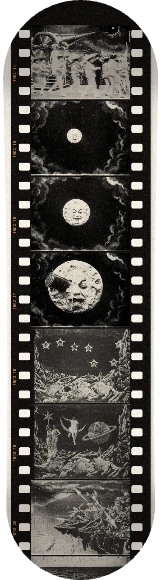 Diseño de skate «Fotogramas»: Blanco y negro, Vintage, Retro, Luna, Espacio, Fotos