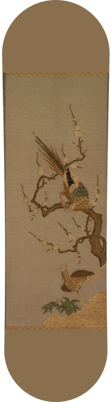 Diseño de skate «Arte japonés · Pájaros en el árbol»: Arte clásico, Arte japonés, Dominio público, Museo, Pájaros, Flores