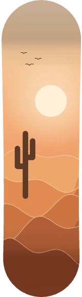 Diseño de skate «Desierto»: Naturaleza, Ilustración