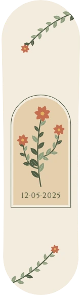 Diseño de skate «Bebé · Arco botánico»: Bebé, Nacimiento, Niños, Regalo, Flores, Plantas