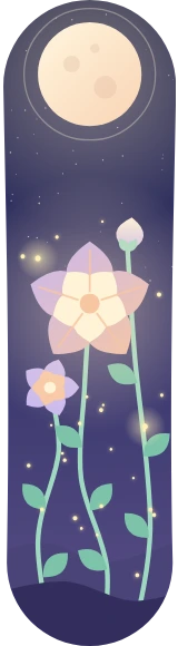 Diseño de skate «Día de la Madre · Flor de luna»: Día de la Madre, Familia, Regalo, Flores, Luna, Noche
