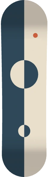 Diseño de skate «Mitades»: Minimal, Abstracto
