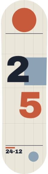 Diseño de skate «Amigo invisible · Cartel suís»: Regalo, Números, Tipográfico, Geométrico, Bauhaus, Círculos