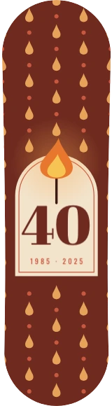 Diseño de skate «Cumpleaños adulto · Papel de regalo con vela»: Cumpleaños, Regalo, Velas, Números, Patrón, Elegante