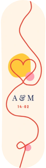Diseño de skate «Pareja · Un solo trazo»: Pareja, San Valentín, Aniversario, Regalo, Corazón, Líneas